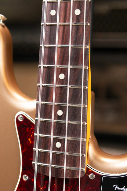 Fender American Professional Classic Jazz Bass - Faded Firemist Gold with Gig Bag