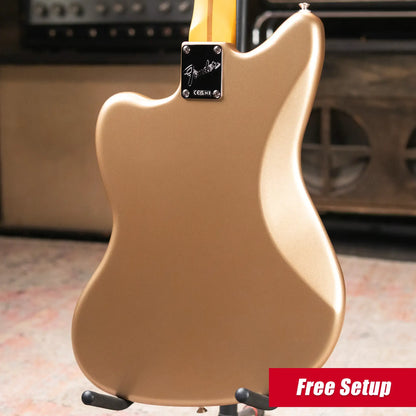 Fender American Professional Classic Jazzmaster Electric Guitar - Faded Firemist Gold with Gig Bag