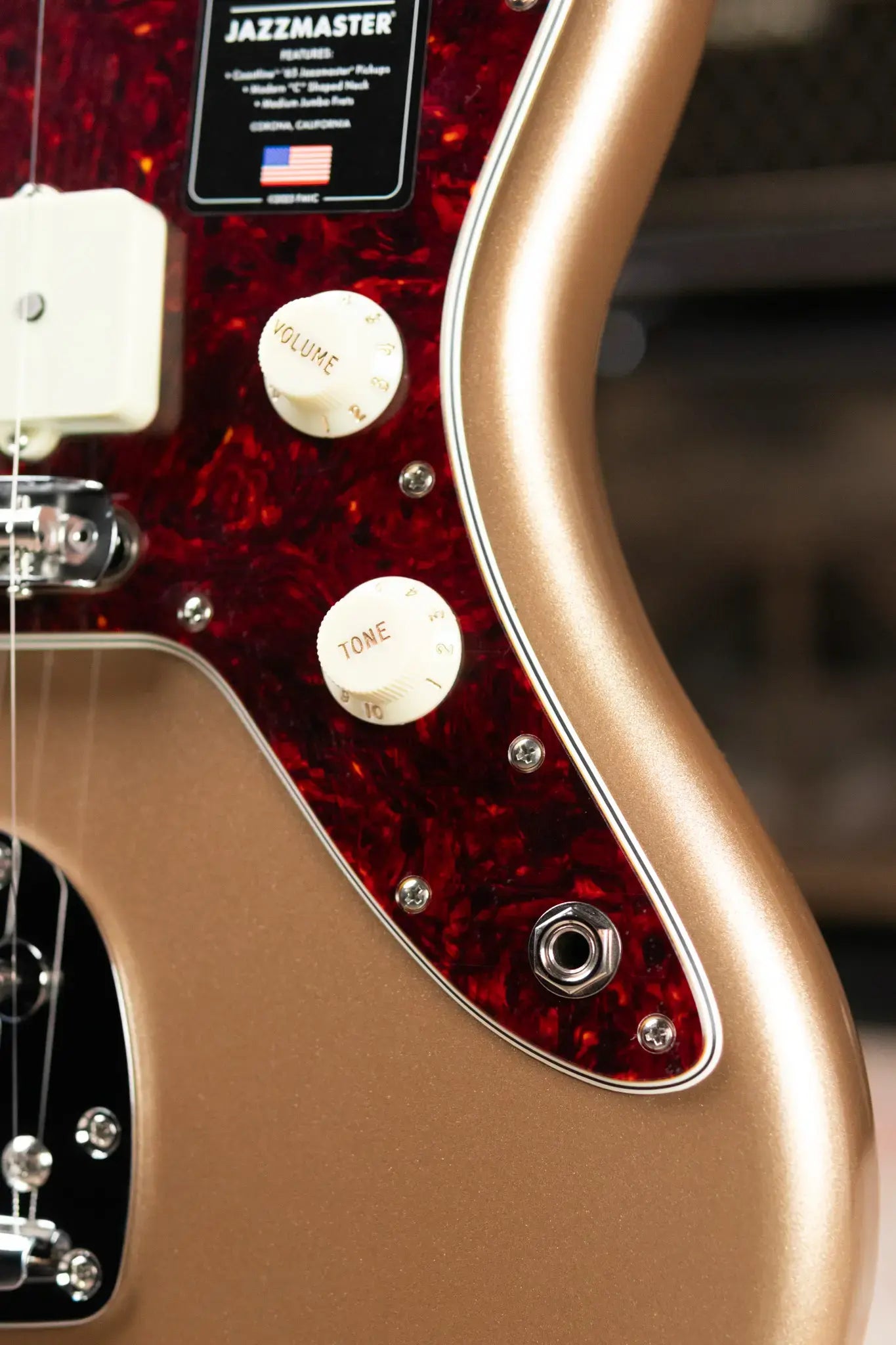 Fender American Professional Classic Jazzmaster Electric Guitar - Faded Firemist Gold with Gig Bag