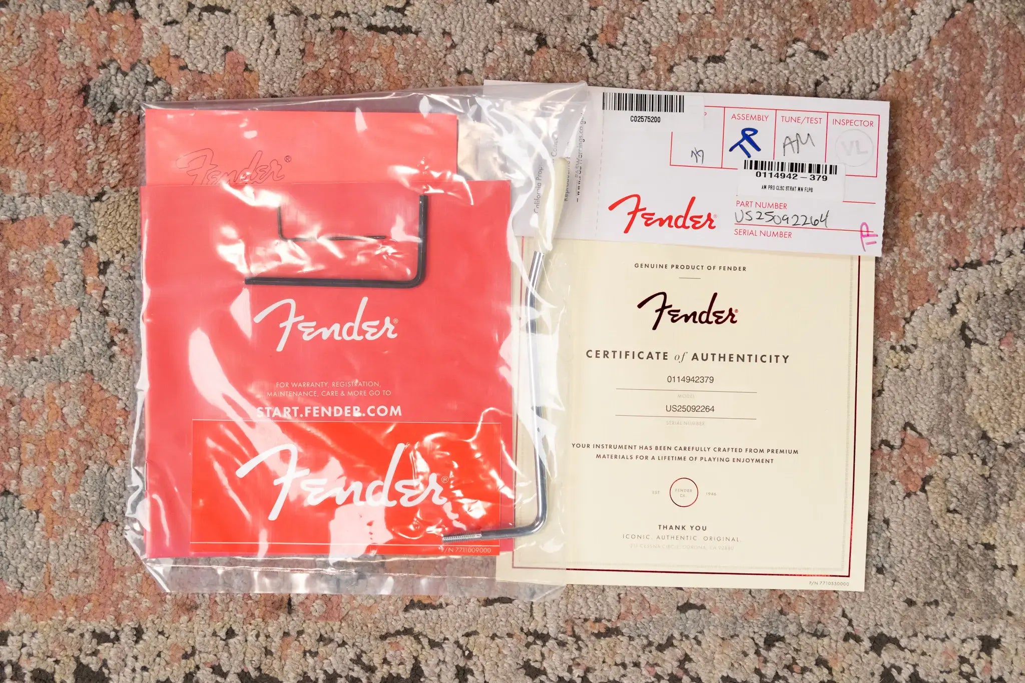 Fender American Professional Classic Stratocaster Electric Guitar - Faded Lake Placid Blue with Gig Bag