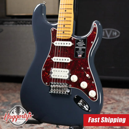 Fender American Professional Classic Stratocaster HSS Electric Guitar - Faded Black with Gig Bag