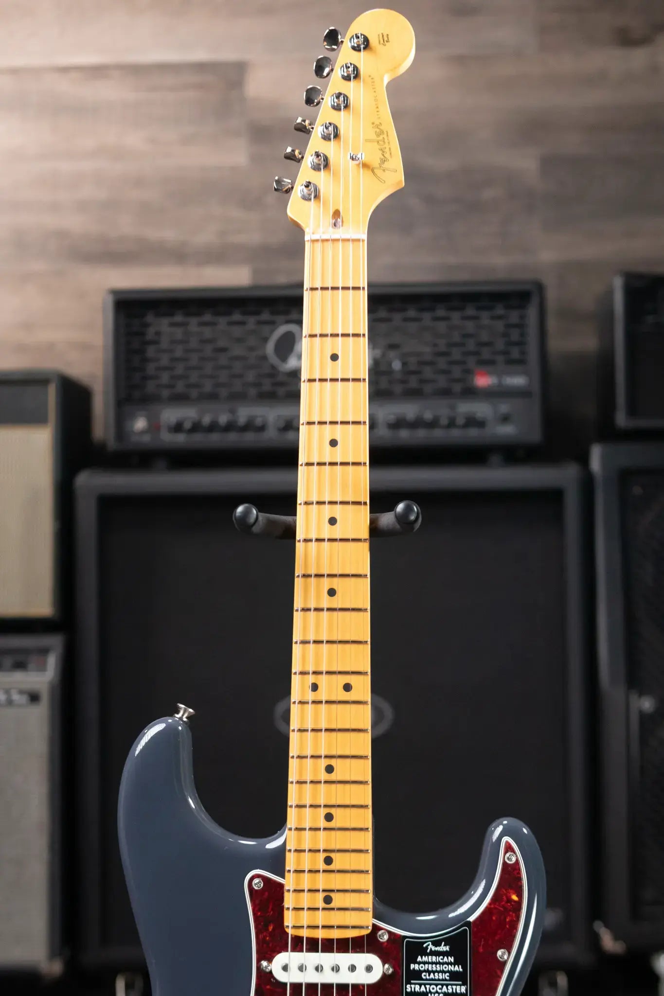 Fender American Professional Classic Stratocaster HSS Electric Guitar - Faded Black with Gig Bag