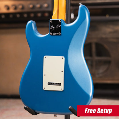 Fender American Professional Classic Stratocaster HSS Electric Guitar - Faded Lake Placid Blue with Gig Bag - Demo