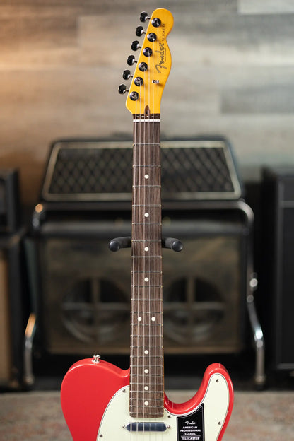 Fender American Professional Classic Telecaster Electric Guitar - Faded Dakota Red with Gig Bag