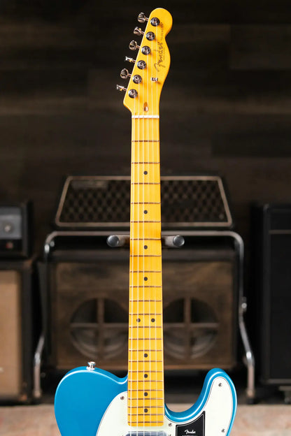 Fender American Professional Classic Telecaster Electric Guitar - Faded Lake Placid Blue with Gig Bag