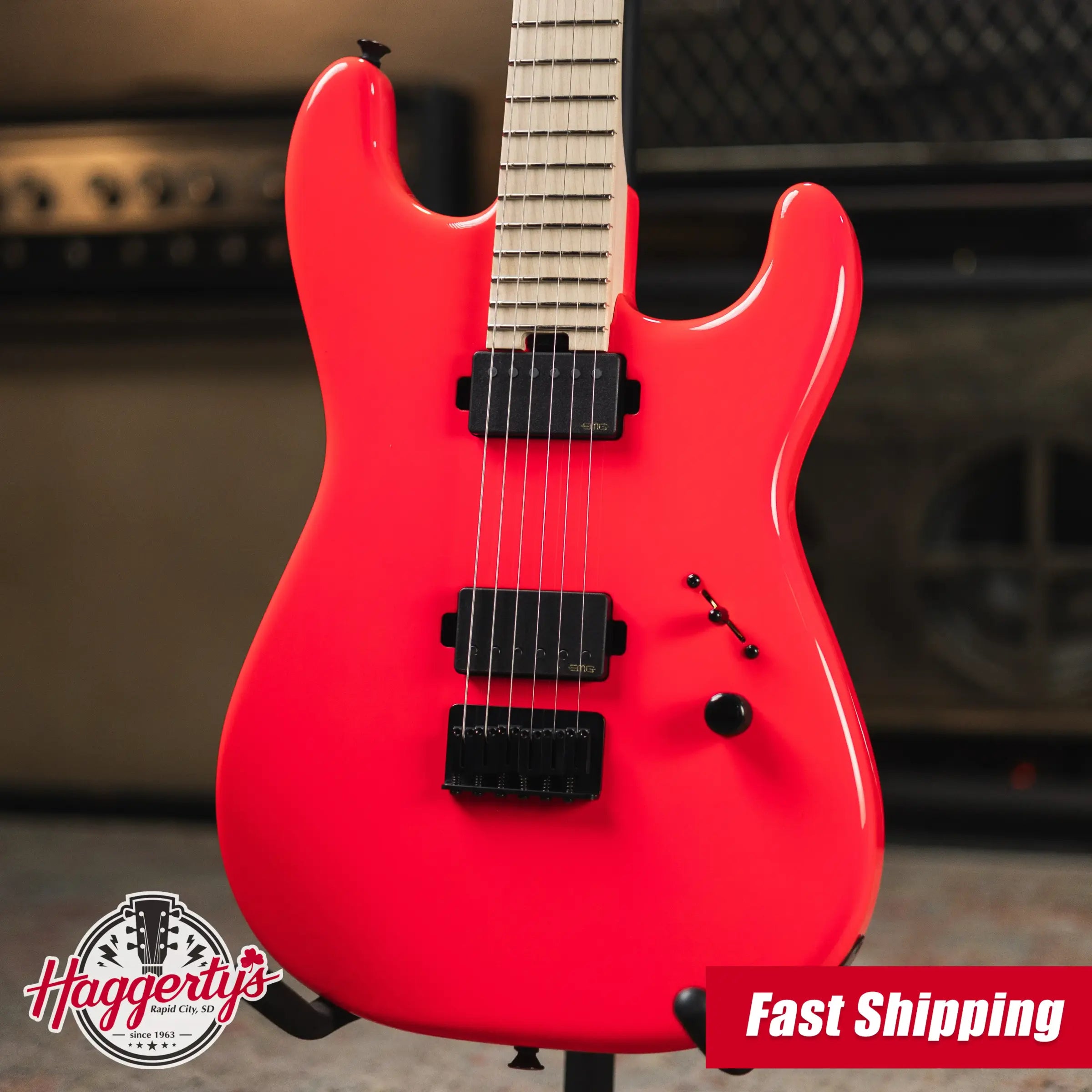 Charvel Sean Long Signature Pro-Mod San Dimas Style 1 HH HT M Electric Guitar - Neon Pink