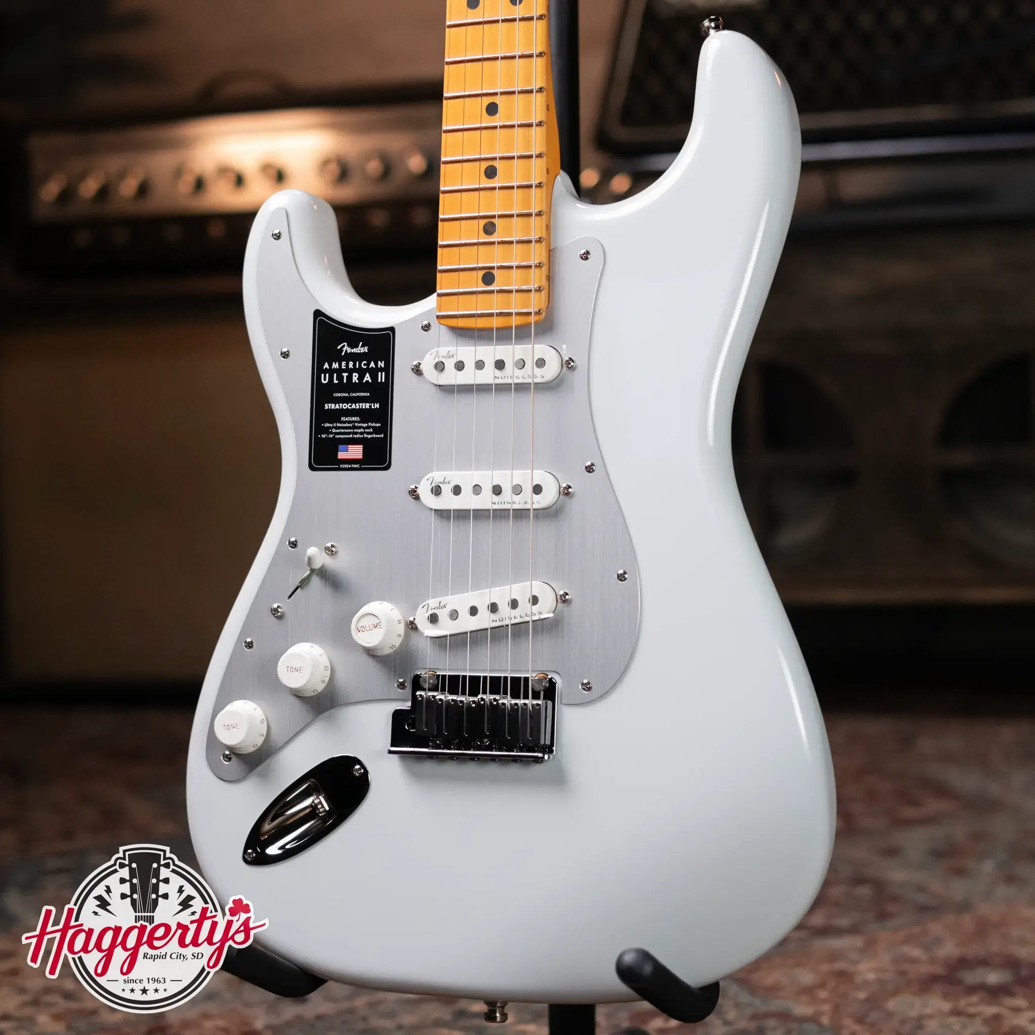 Fender American Ultra II Stratocaster Left Handed - Avalanche with Hardshell Case