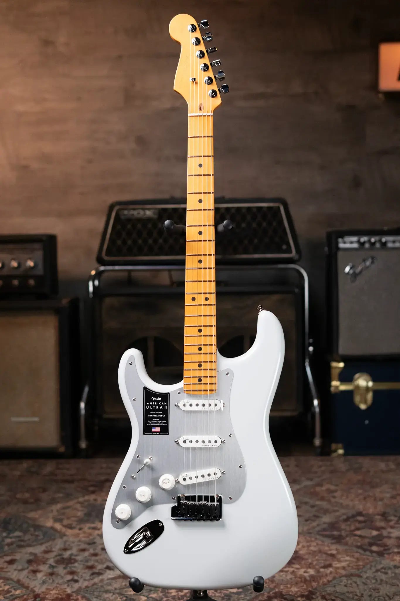 Fender American Ultra II Stratocaster Left Handed - Avalanche with Hardshell Case