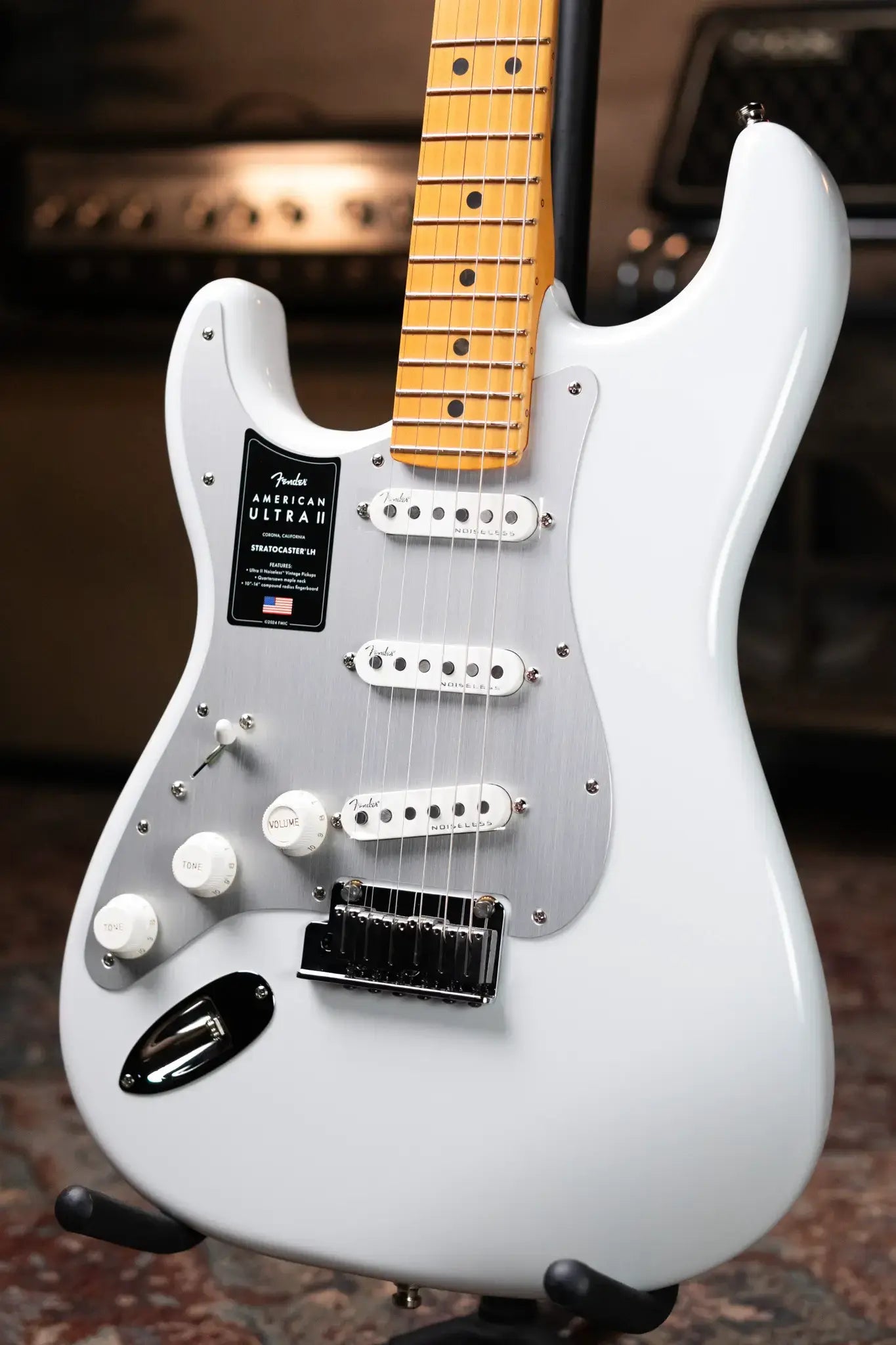 Fender American Ultra II Stratocaster Left Handed - Avalanche with Hardshell Case - Demo