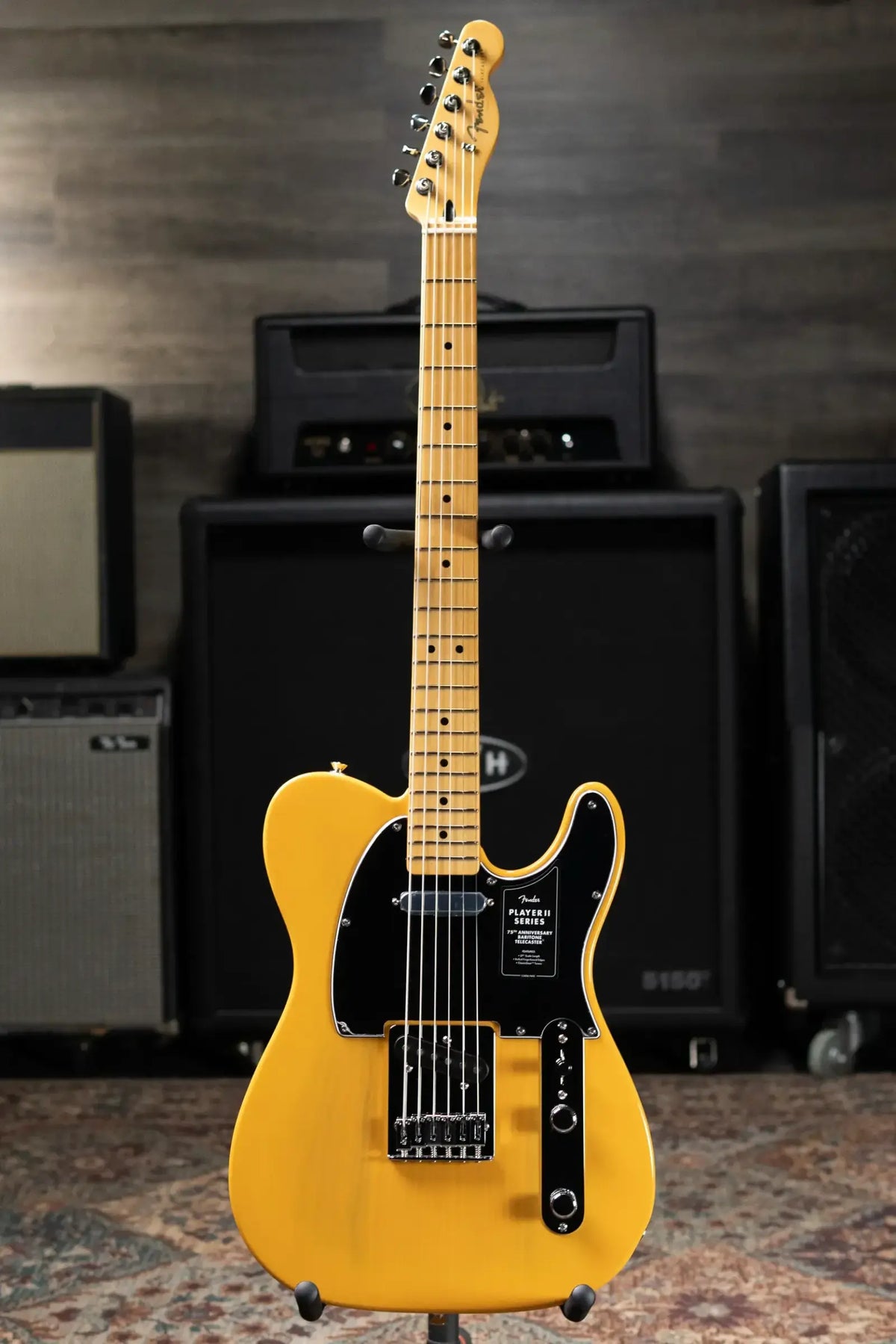 Fender 75th Anniversary Player II Baritone Telecaster Electric Guitar - Butterscotch Blonde