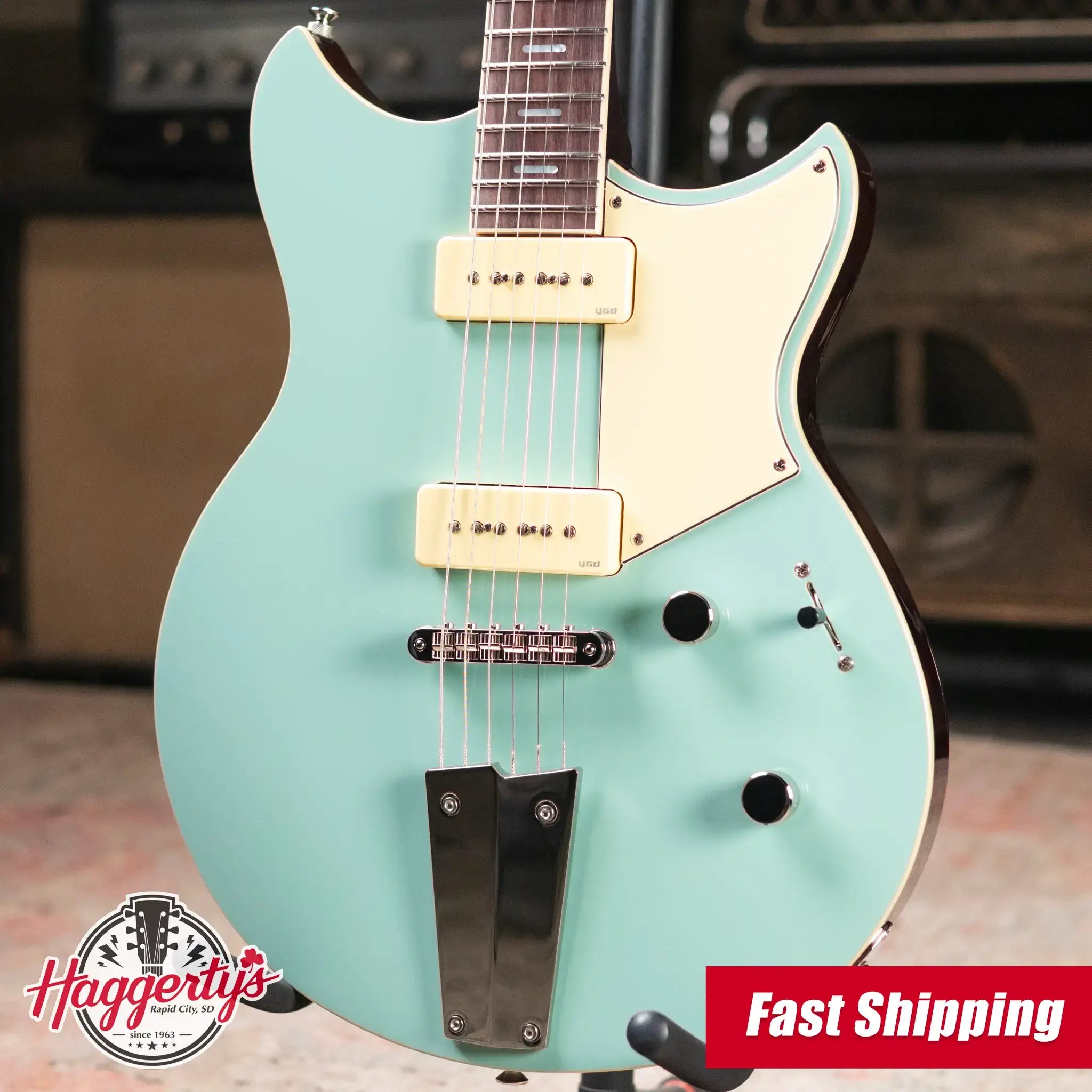 Yamaha Revstar RSS02T P-90 Electric Guitar - Sonic Blue with Gig Bag