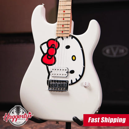 Squier Fender X Hello Kitty White Stratocaster with Gig Bag