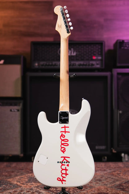 Squier Fender X Hello Kitty White Stratocaster with Gig Bag