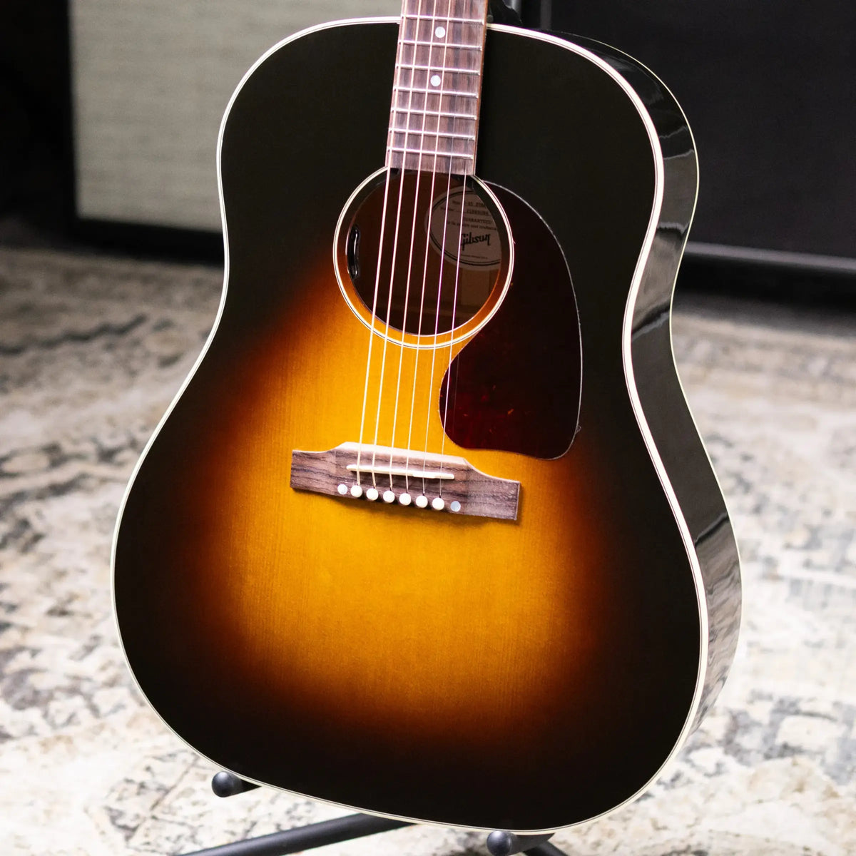 Gibson J-45 Standard HiFi DNA Acoustic/Electric Guitar - Vintage Sunburst with Hardshell Case