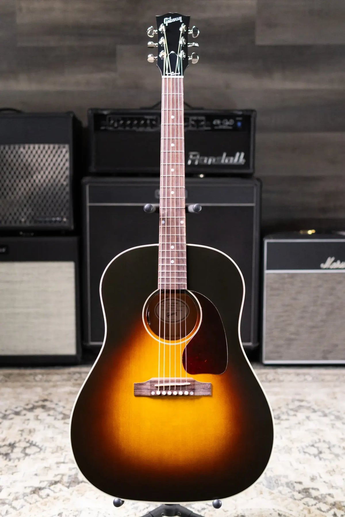Gibson J-45 Standard HiFi DNA Acoustic/Electric Guitar - Vintage Sunburst with Hardshell Case