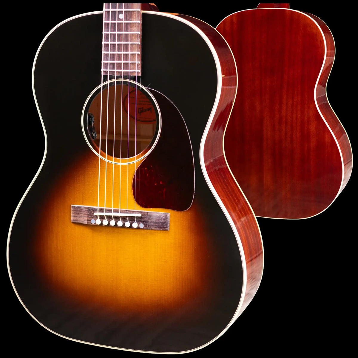 Gibson LG-2 50s Original Acoustic/Electric Guitar - Vintage Sunburst with Hardshell Case
