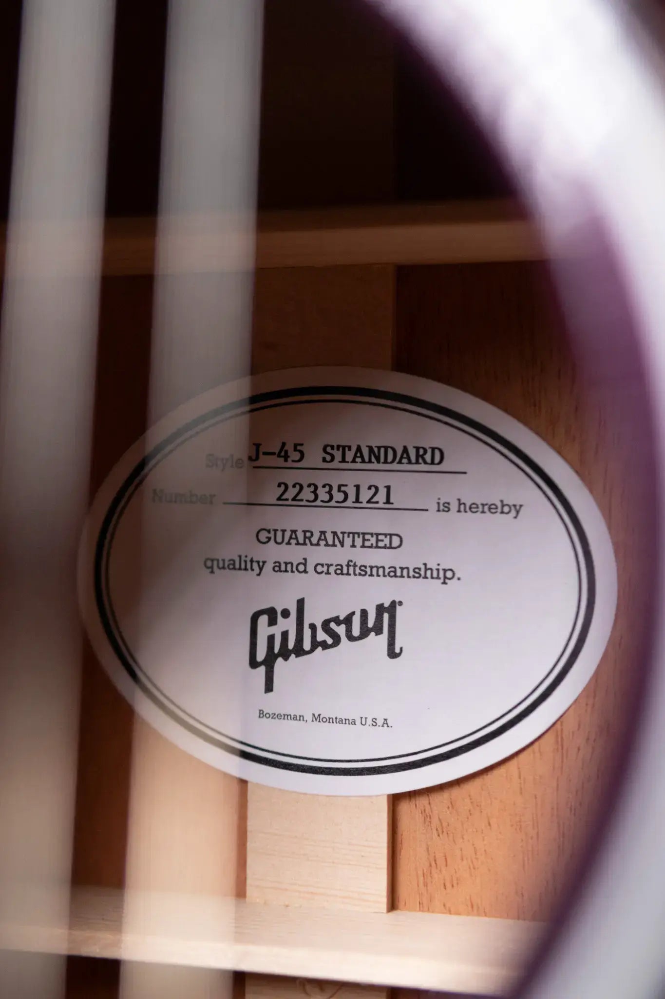 Gibson J-45 Standard Dreadnought Acoustic/Electric Guitar - Purple Burst with Hardshell Case