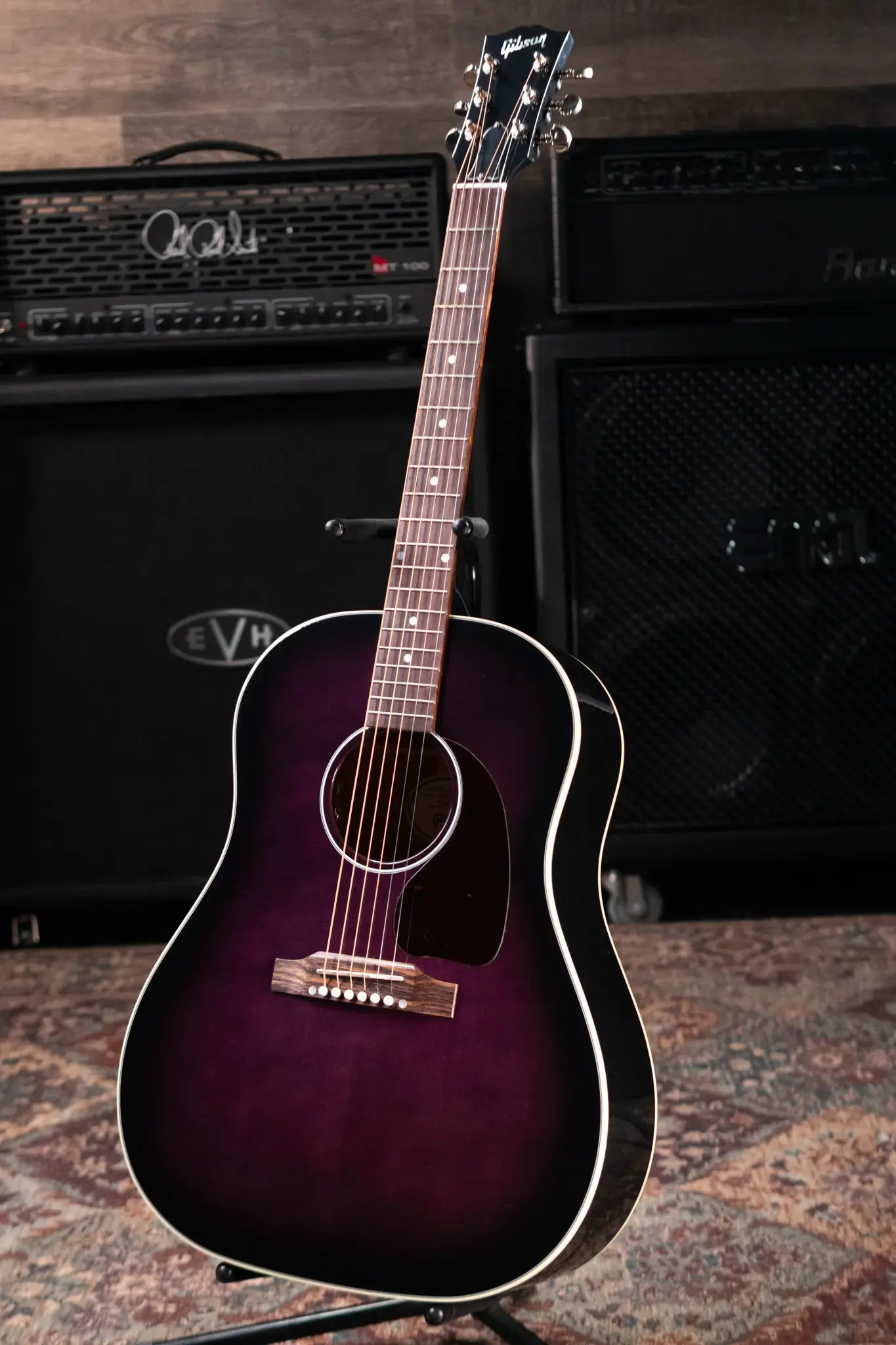 Gibson J-45 Standard Dreadnought Acoustic/Electric Guitar - Purple Burst with Hardshell Case