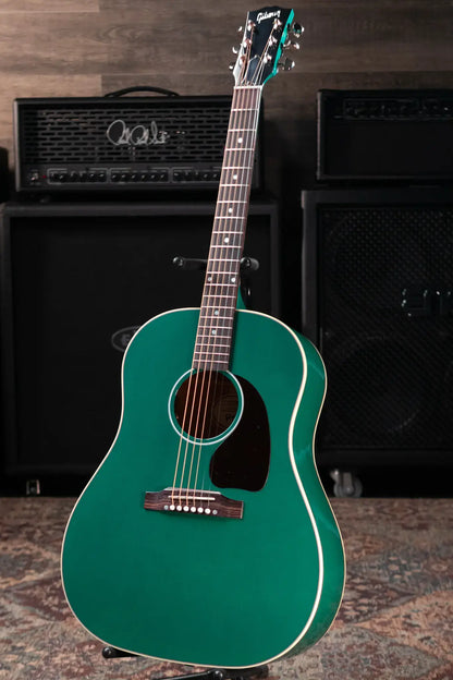 Gibson J-45 Standard Dreadnought Acoustic/Electric Guitar - Translucent Teal with Hardshell Case