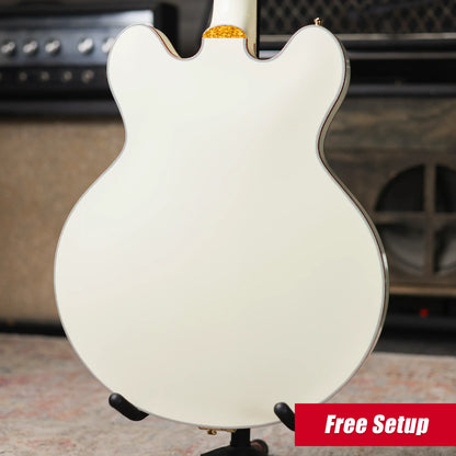 Gretsch Falcon Center Block LTD with String-Thru Bigsby Electric Guitar - Vintage White with Hardshell Case