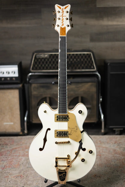 Gretsch Falcon Center Block LTD with String-Thru Bigsby Electric Guitar - Vintage White with Hardshell Case