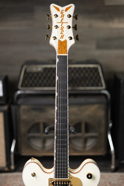 Gretsch Falcon Center Block LTD with String-Thru Bigsby Electric Guitar - Vintage White with Hardshell Case
