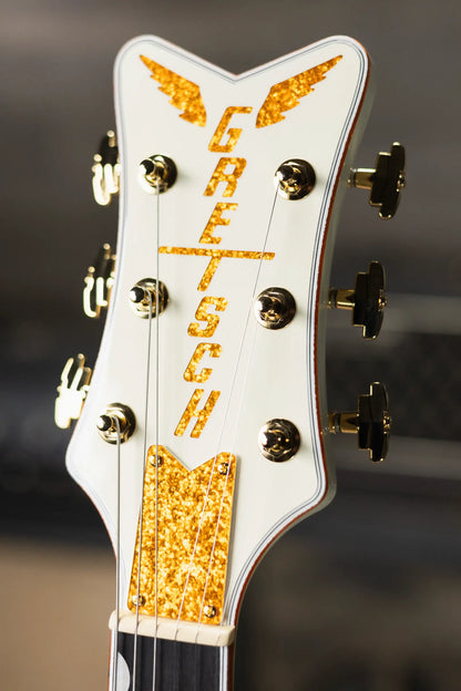Gretsch Falcon Center Block LTD with String-Thru Bigsby Electric Guitar - Vintage White with Hardshell Case