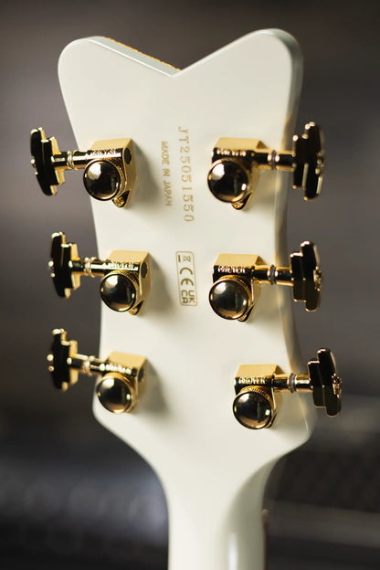 Gretsch Falcon Center Block LTD with String-Thru Bigsby Electric Guitar - Vintage White with Hardshell Case