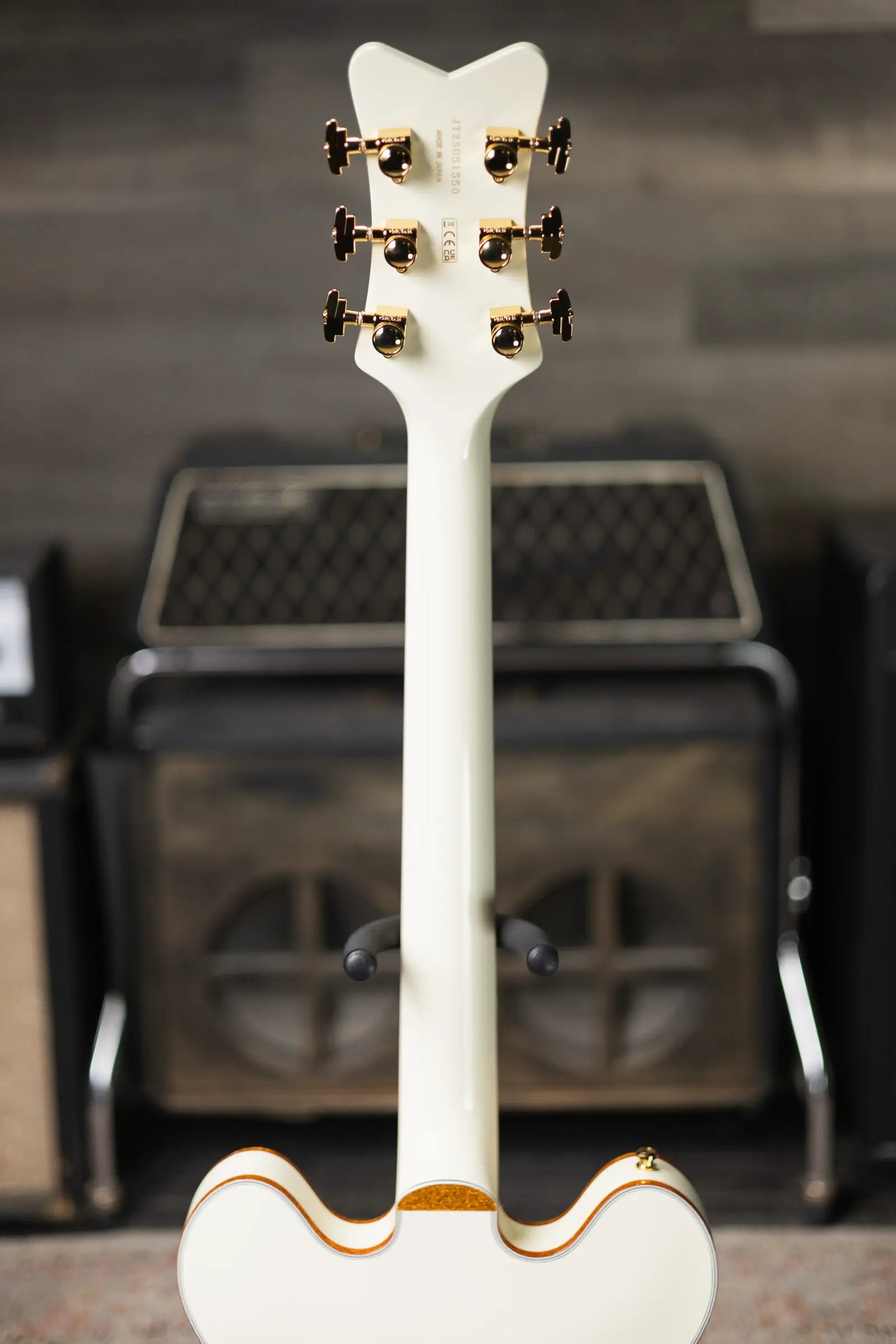 Gretsch Falcon Center Block LTD with String-Thru Bigsby Electric Guitar - Vintage White with Hardshell Case