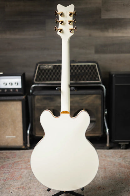 Gretsch Falcon Center Block LTD with String-Thru Bigsby Electric Guitar - Vintage White with Hardshell Case