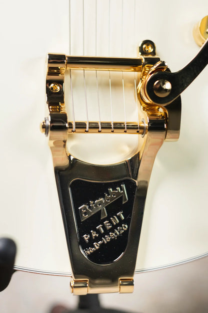Gretsch Falcon Center Block LTD with String-Thru Bigsby Electric Guitar - Vintage White with Hardshell Case