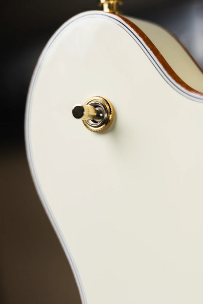 Gretsch Falcon Center Block LTD with String-Thru Bigsby Electric Guitar - Vintage White with Hardshell Case