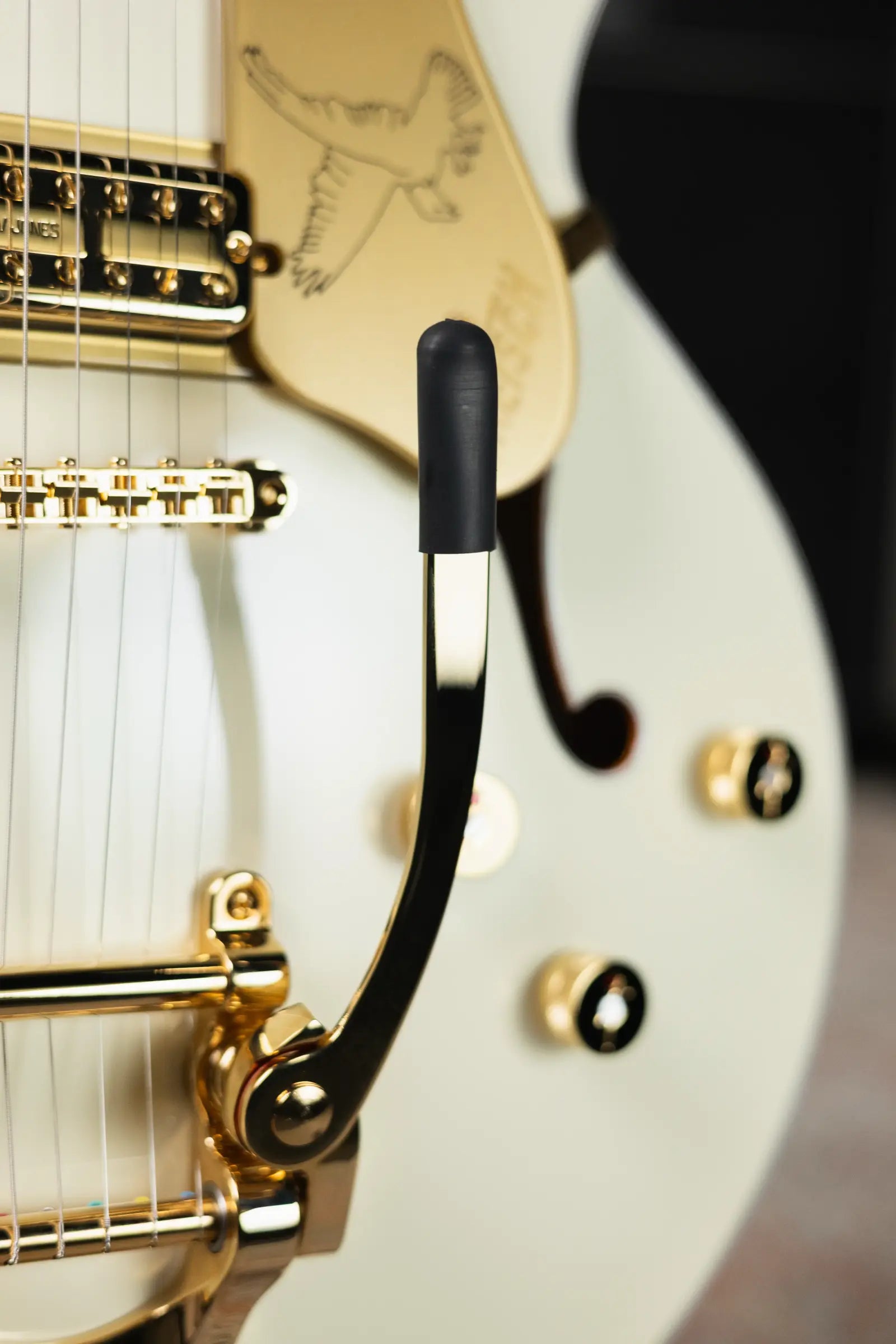 Gretsch Falcon Center Block LTD with String-Thru Bigsby Electric Guitar - Vintage White with Hardshell Case