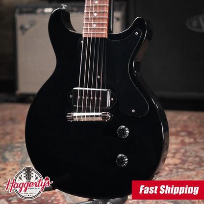 Gibson Les Paul Junior Double Cut Electric Guitar - Ebony with Hardshell Case