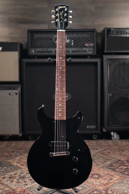 Gibson Les Paul Junior Double Cut Electric Guitar - Ebony with Hardshell Case