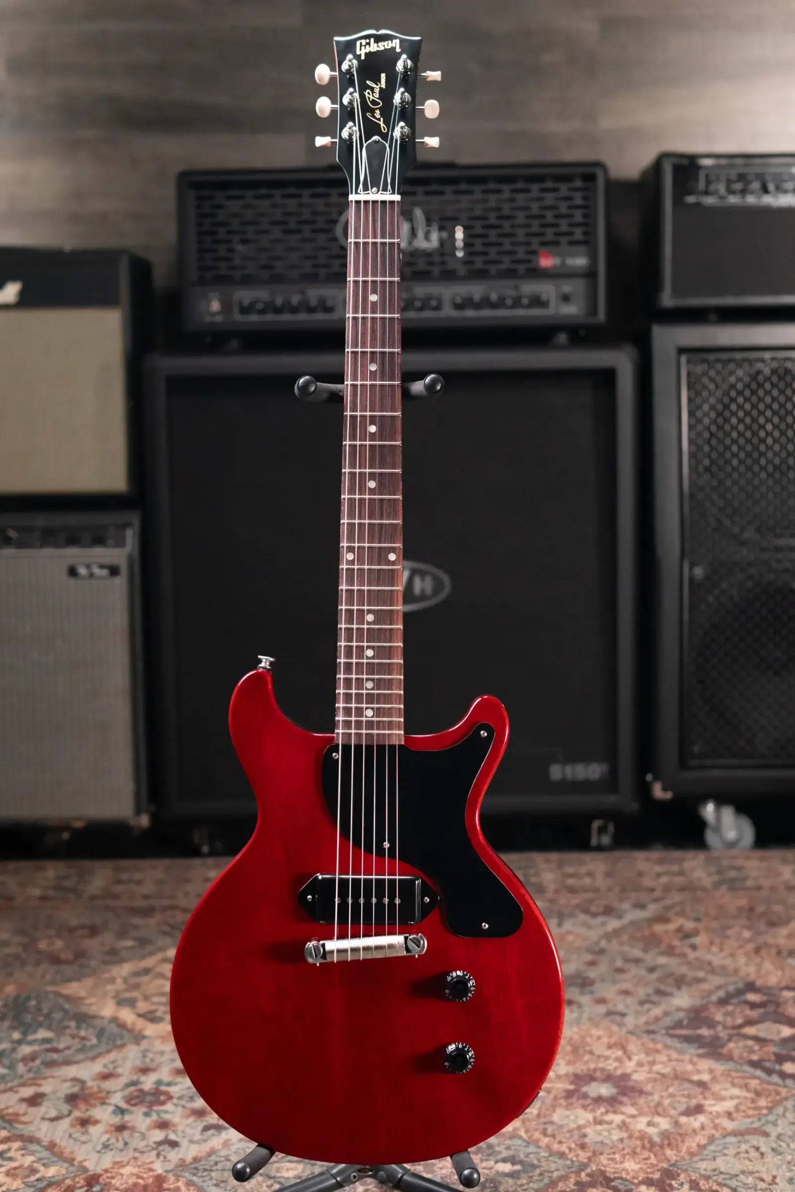 Gibson Les Paul Junior Double Cut Electric Guitar - Vintage Cherry with Hardshell Case