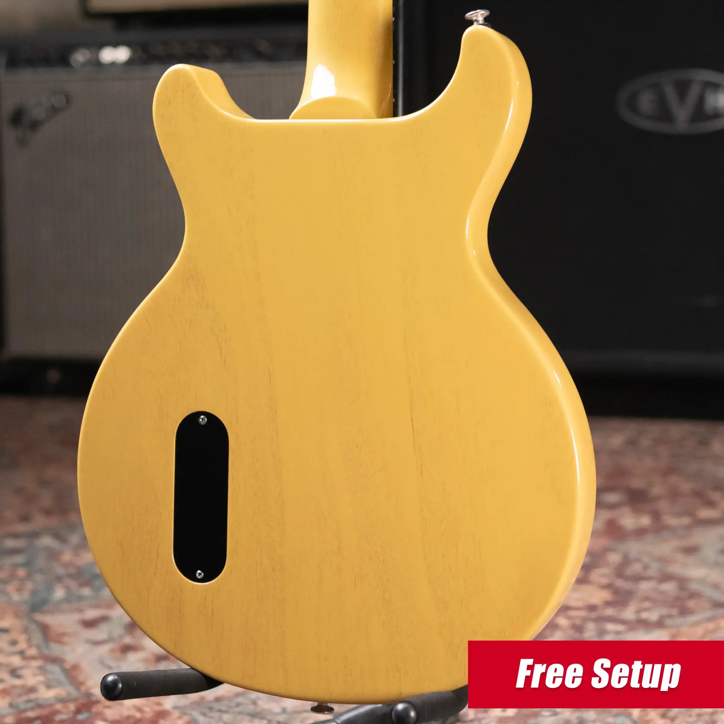 Gibson Les Paul Junior Double Cutaway Electric Guitar - TV Yellow with Hardshell Case