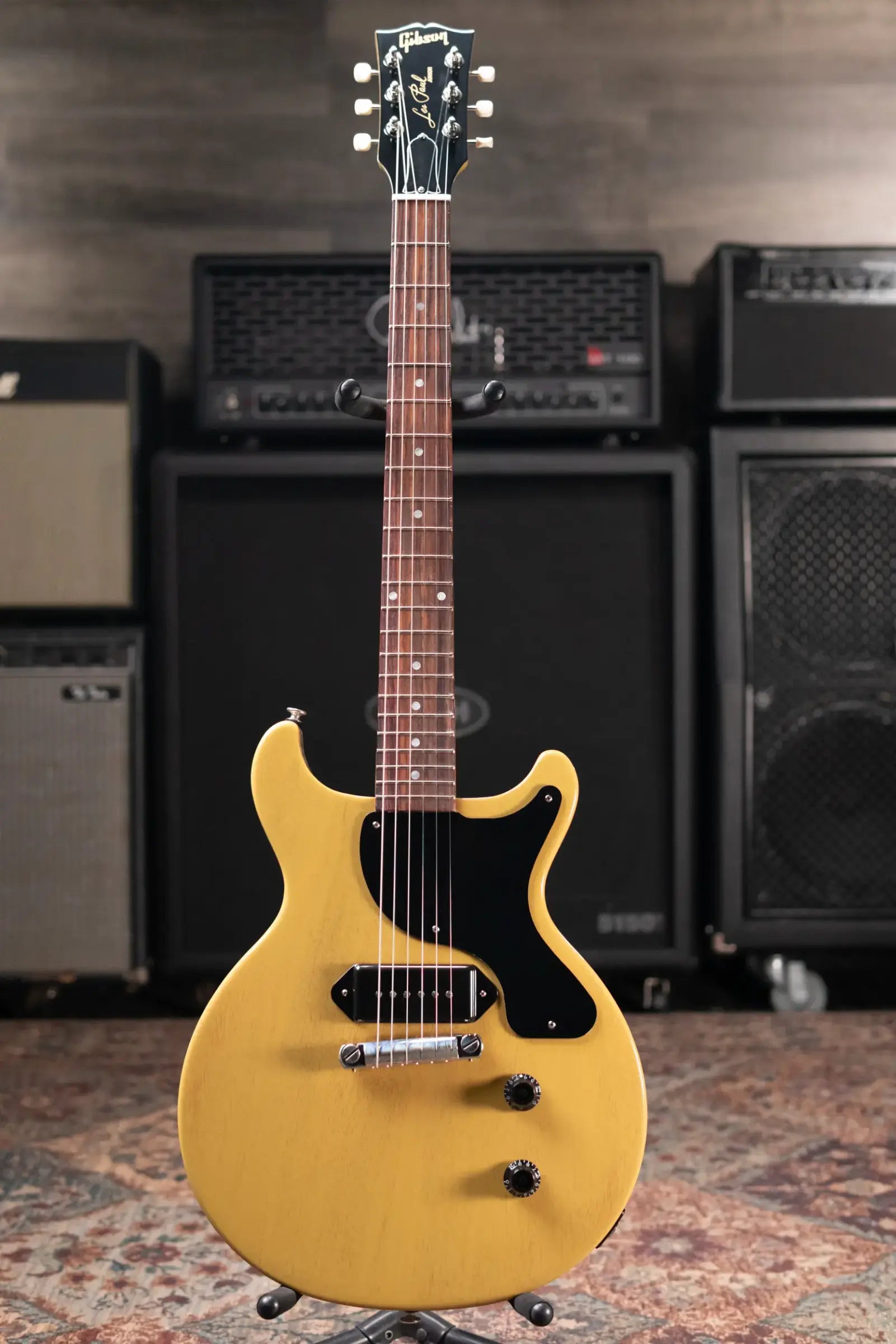 Gibson Les Paul Junior Double Cutaway Electric Guitar - TV Yellow with Hardshell Case