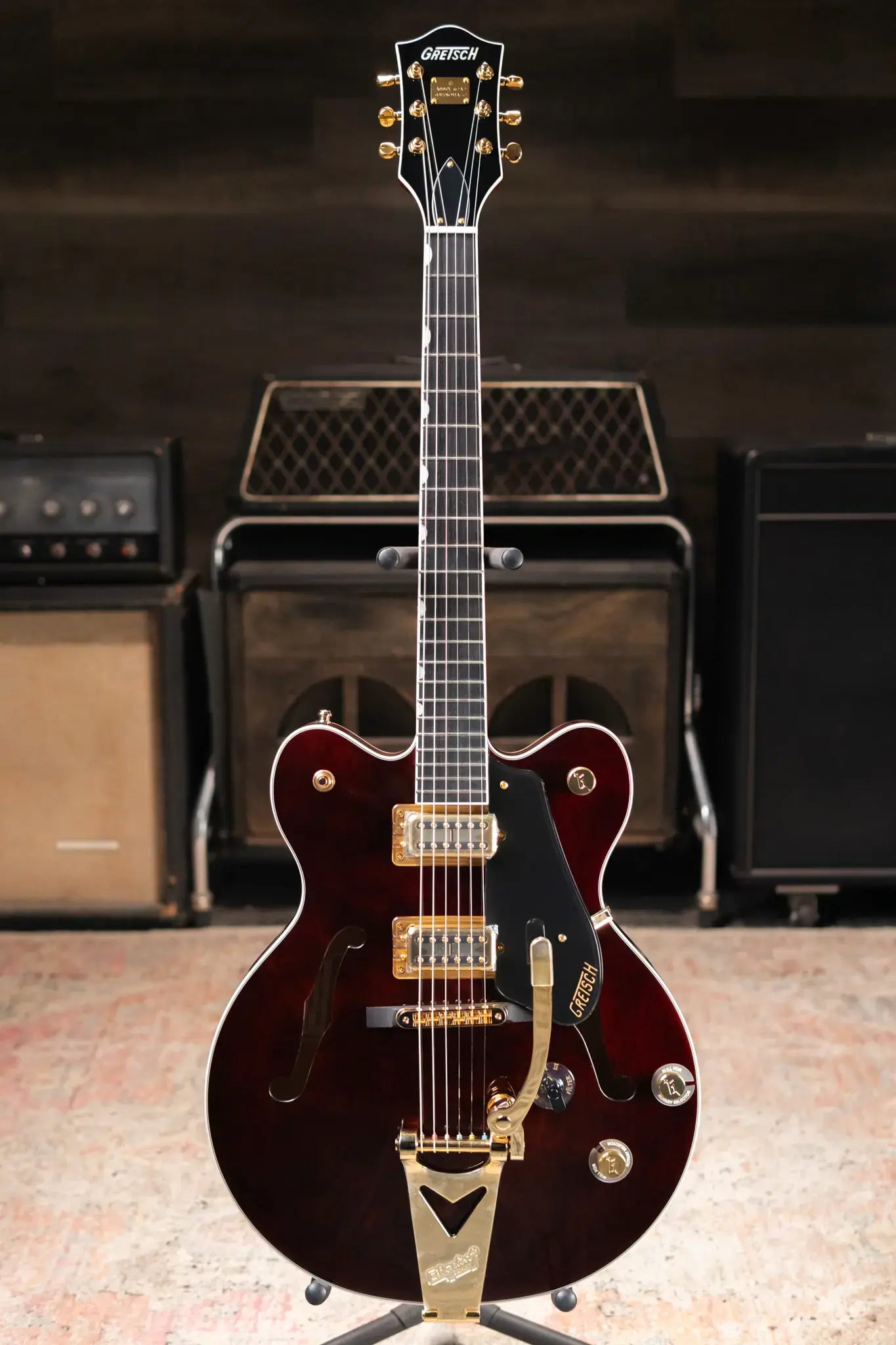 Gretsch Limited Edition Abbey Road Studiomatic Hollow Body with Bigsby Electric Guitar - Classic Walnut Stain with Hardshell Case