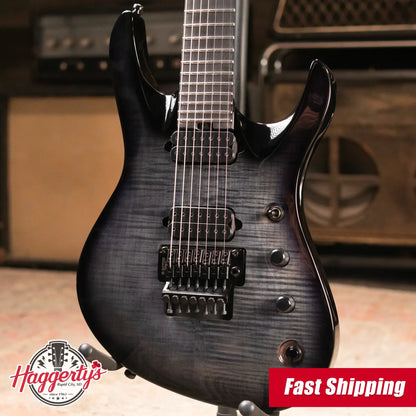 Jackson Pro Plus Series Signature Chris Broderick Soloist 7 String Electric Guitar - Transparent Black with Foam Core Case