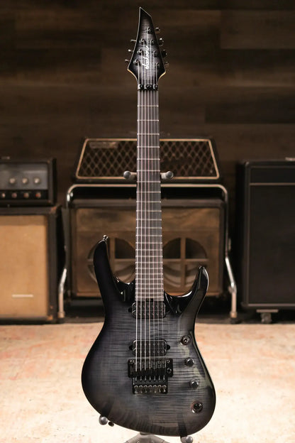 Jackson Pro Plus Series Signature Chris Broderick Soloist 7 String Electric Guitar - Transparent Black with Foam Core Case