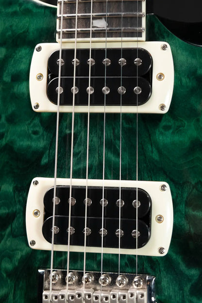PRS SE Custom 24 Quilt Package Electric Guitar - Teal Black with Gig Bag