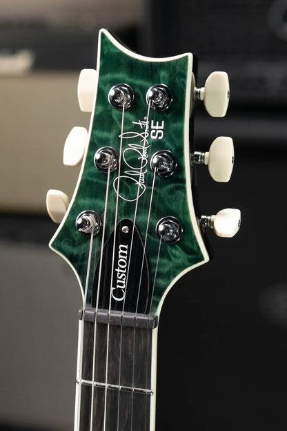 PRS SE Custom 24 Quilt Package Electric Guitar - Teal Black with Gig Bag