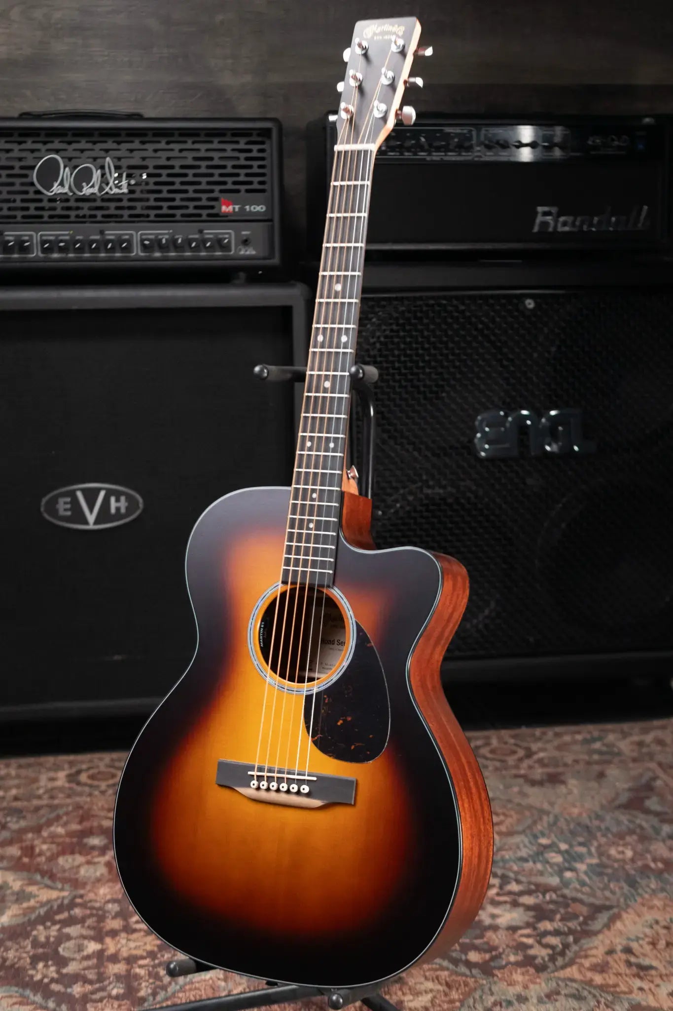 Martin OMC-10E Modern Acoustic/Electric Guitar - 1935 Sunburst with Gig Bag