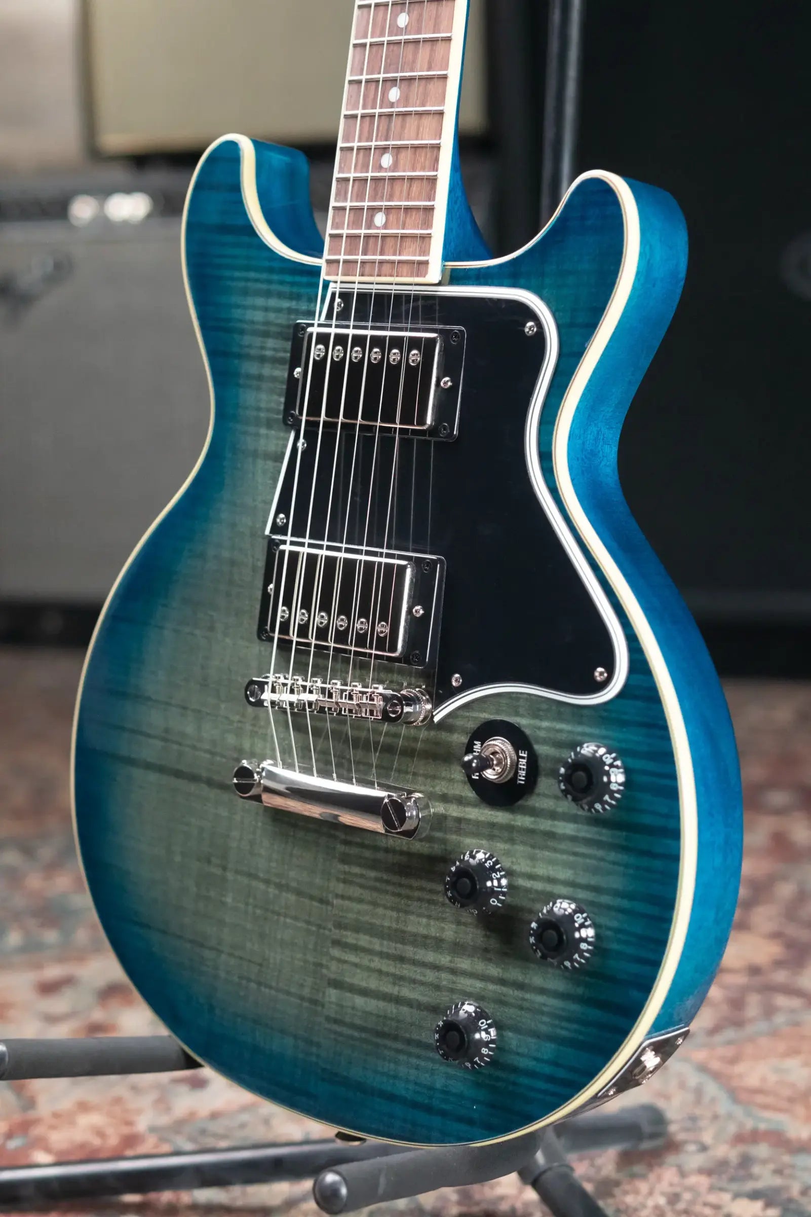 Epiphone Les Paul Special Double Cut Figured Electric Guitar - Ocean Water Perimeter