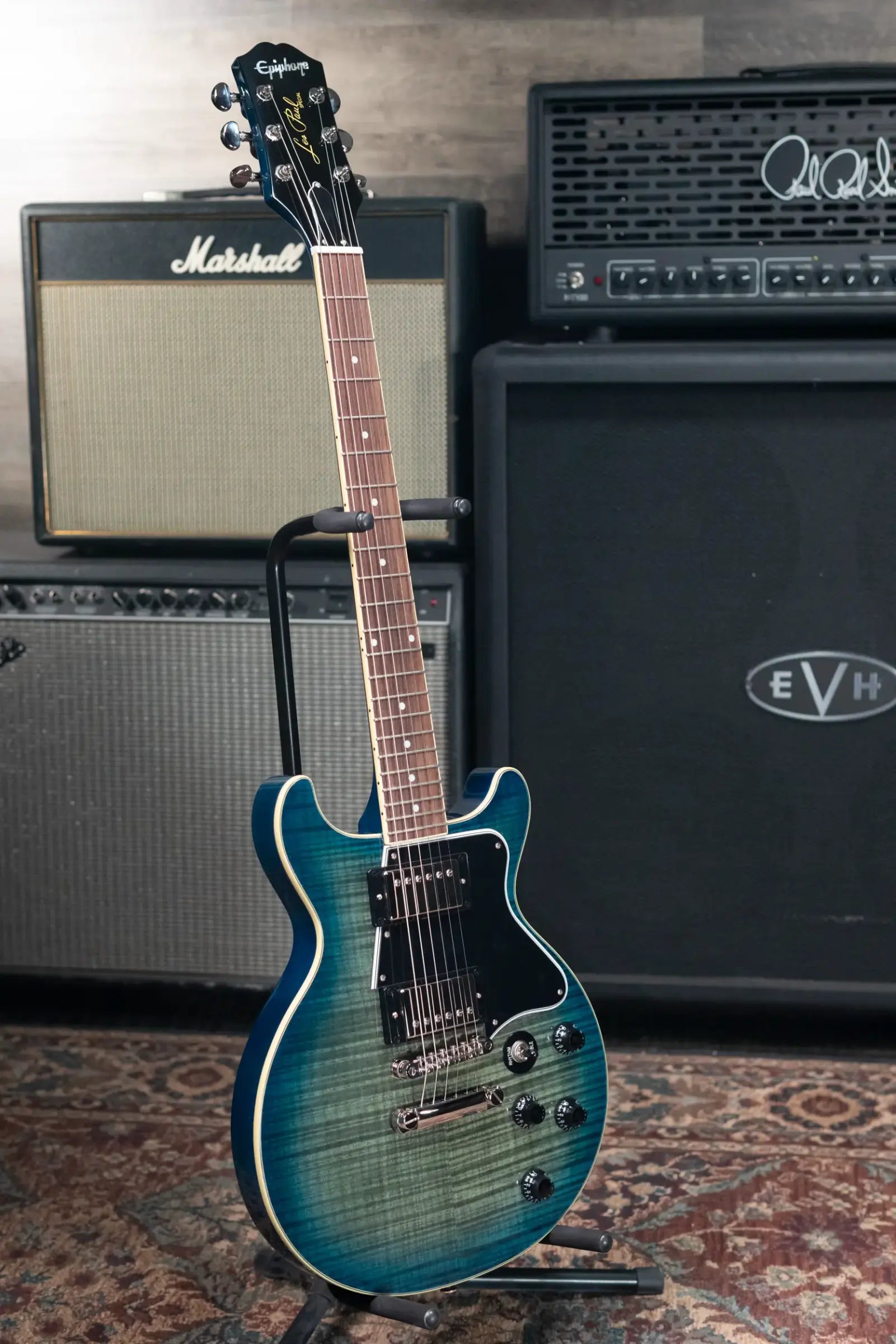 Epiphone Les Paul Special Double Cut Figured Electric Guitar - Ocean Water Perimeter