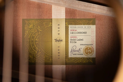 Taylor Gold Label 510e Dreadnought Acoustic/Electric Guitar with Hardshell Case