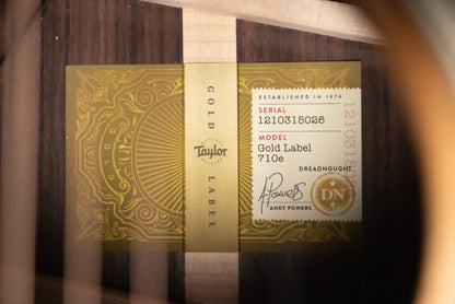 Taylor Gold Label 710e Dreadnought Acoustic/Electric Guitar with Hardshell Case