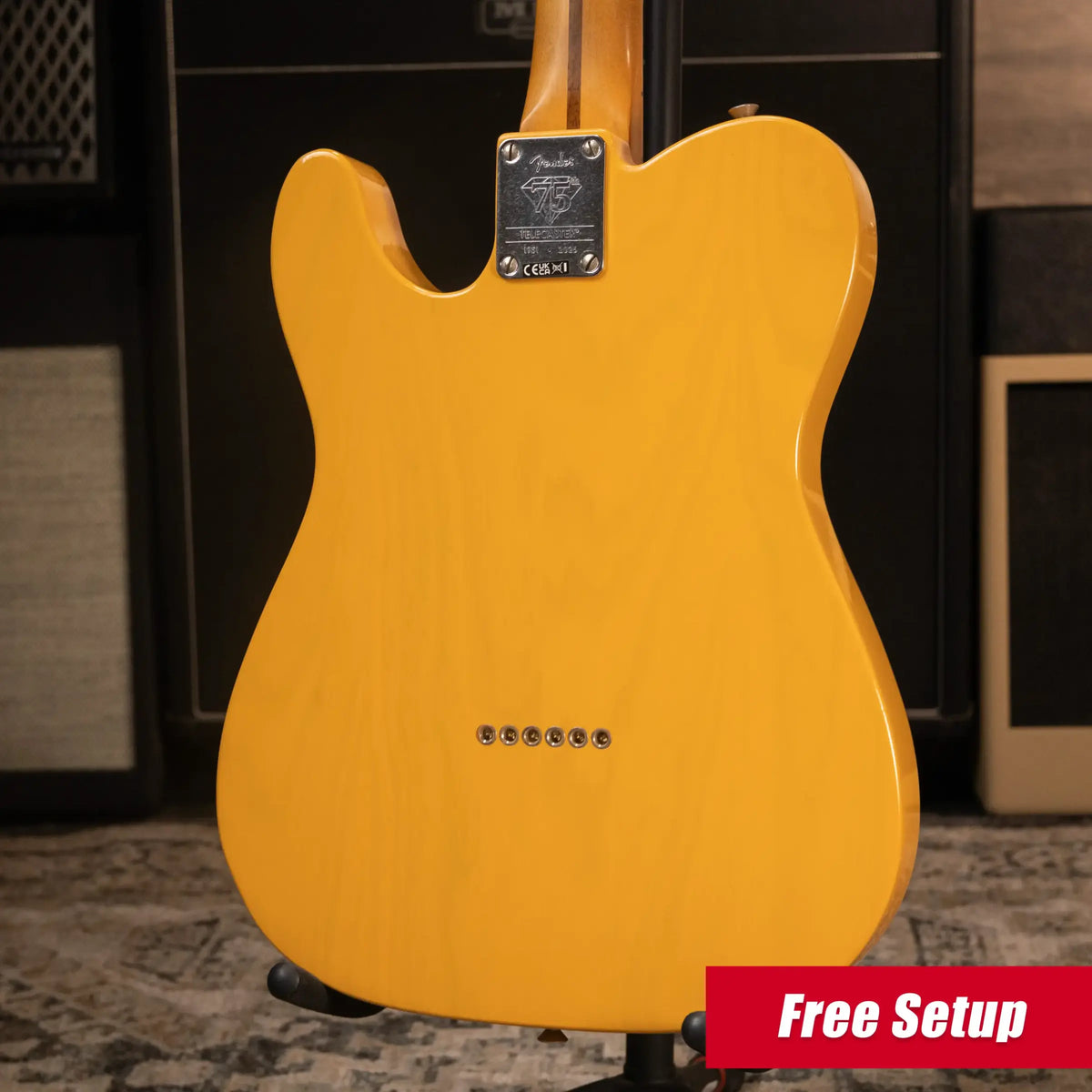 Fender 75th Anniversary Vintera Road Worn 1951 Telecaster Electric Guitar - Butterscotch Blonde with Hardshell Case - Demo