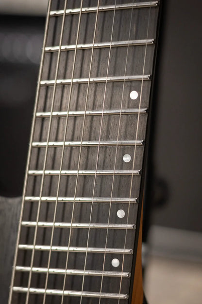 Ibanez QX527B 7-String Headless Electric Guitar - Weathered Black with Gig Bag